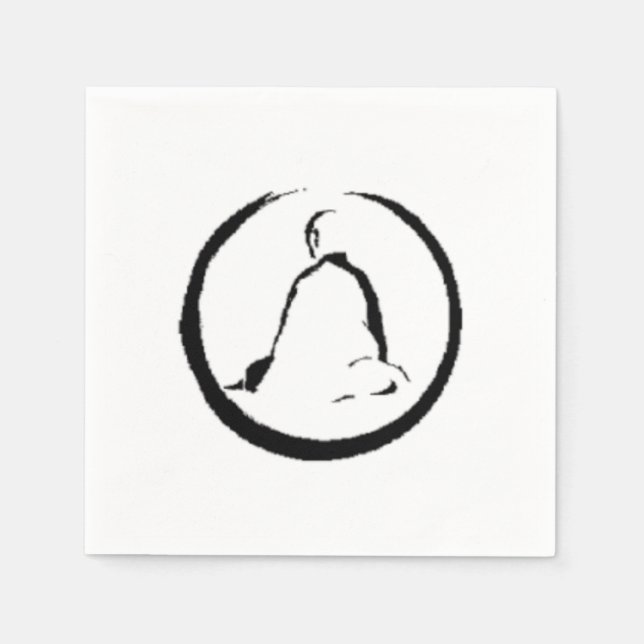 Zen Buddha Meditating Paper Napkins (Front)