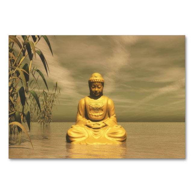 Zen buddha meditating table number (Front)