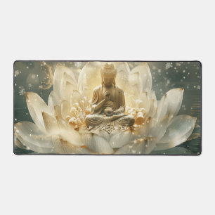 Zen Buddha Meditation Digital Art Desk Mat