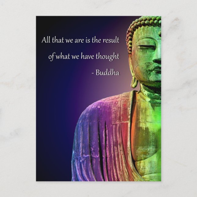 Zen Buddha Quote Inspirational Spiritual Postcard (Front)