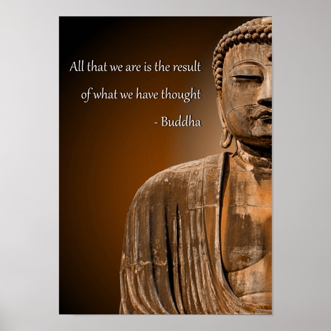 Zen Buddha Quote Inspirational Spiritual Poster (Front)