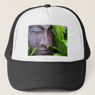 Zen Buddha Serenity Black White Hat