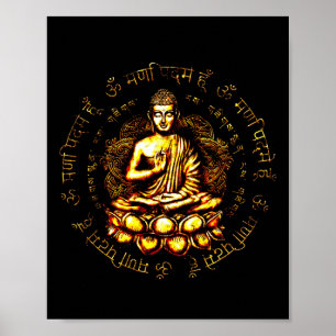Zen Buddha Yoga Mindfulness Peace Poster