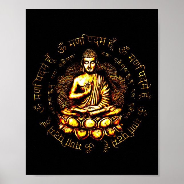 Zen Buddha Yoga Mindfulness Peace  Poster (Front)
