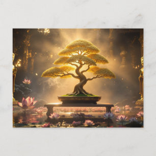 ZEN BUDDHISM - BONSAI TREE - POSTCARD