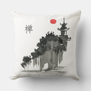 Zen Buddhism Monastry in the sun Cushion