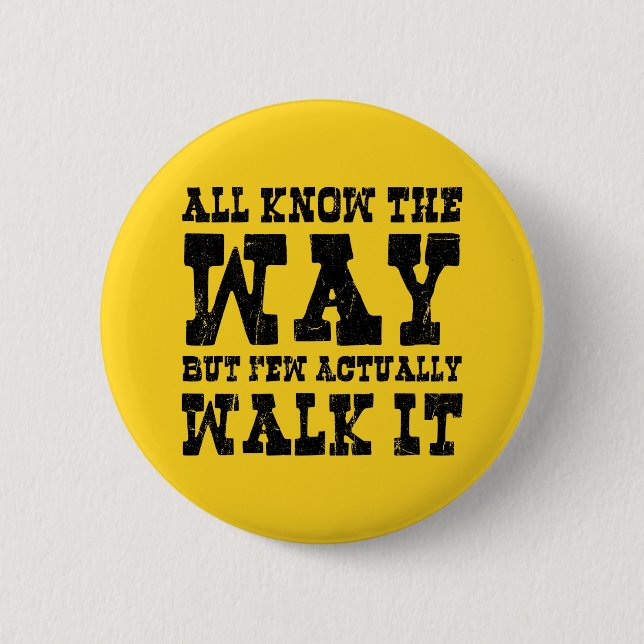 Zen Buddhism Spaghetti Western Style 6 Cm Round Badge (Front)