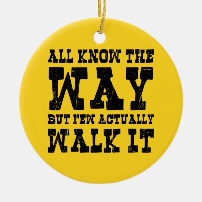 Zen Buddhism Spaghetti Western Style Ceramic Ornament (Front)