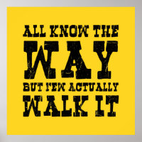 Zen Buddhism Spaghetti Western Style Poster