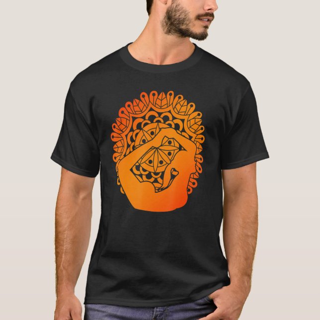 Zen Buddhism Spiritual Mediation Mandala Yoga T-Shirt (Front)