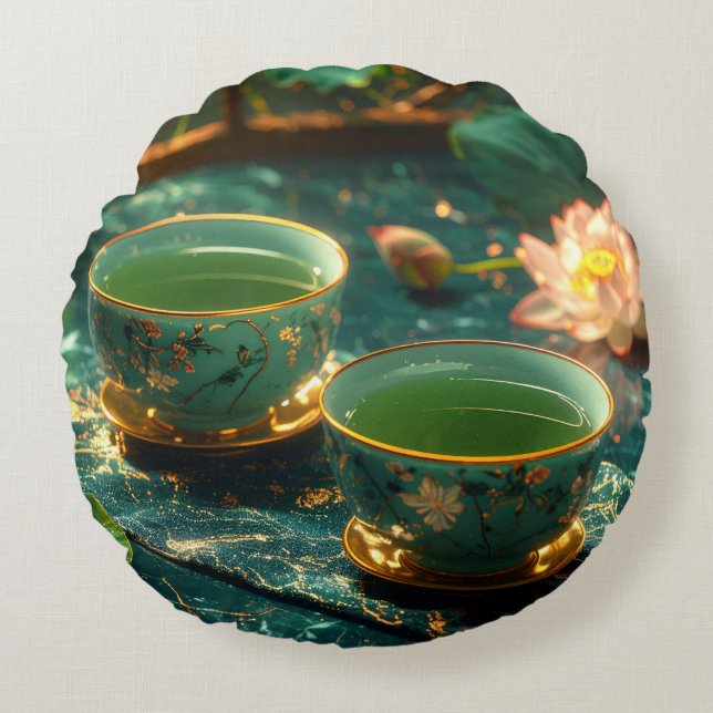 ZEN BUDDHISM - TEA CEREMONY ROUND CUSHION (Front)