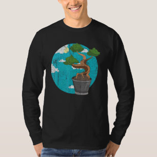 Zen Buddhist Bonsai Aesthetic Japan Clouds Bonsai T-Shirt