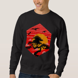 Zen Buddhist Gardening Japanese Aesthetic Sunset B Sweatshirt