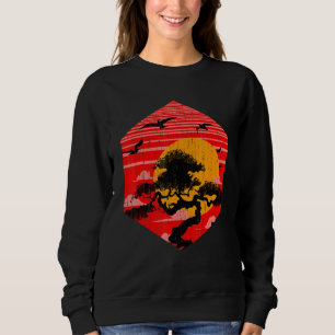 Zen Buddhist Gardening Japanese Aesthetic Sunset B Sweatshirt