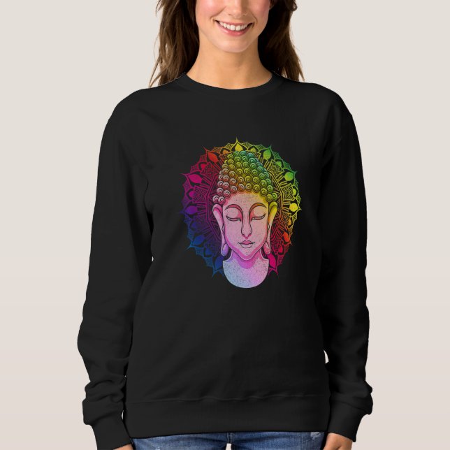 Zen Buddhist Mantra Colorful Mandala Zen Buddhism  Sweatshirt (Front)