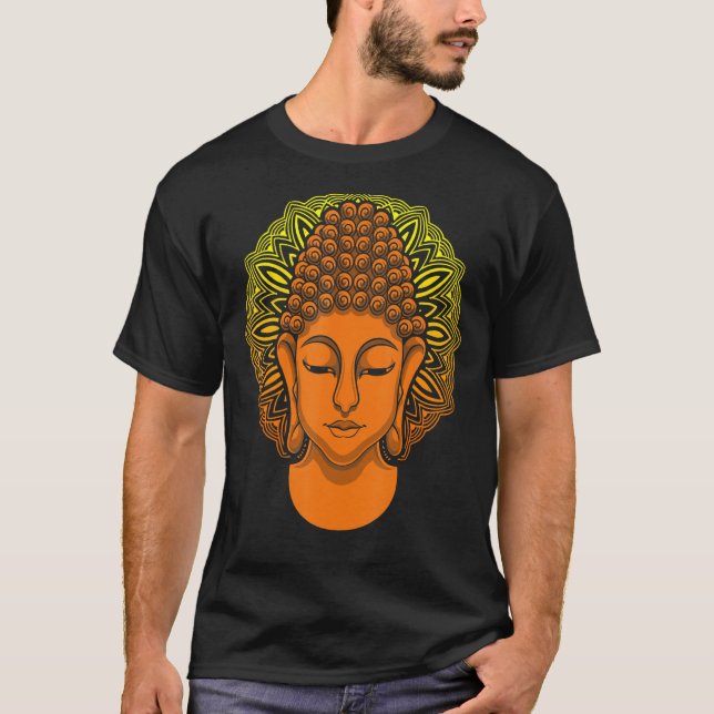 Zen Buddhist Spiritual Mantra Buddhism Mandala Bud T-Shirt (Front)