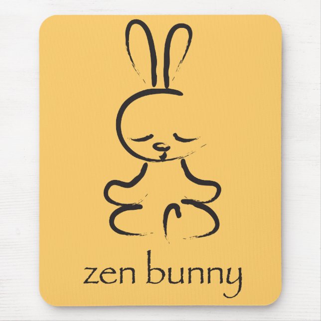 Zen Bunny Mouse Pad (Front)