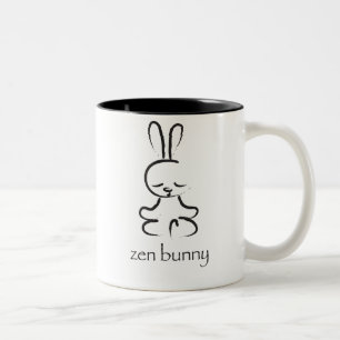 Zen Bunny Two-Tone Coffee Mug