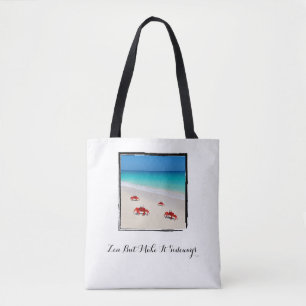 Zen But Make It Sideways - Minimalist Beach Tote Bag