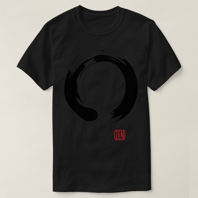 Zen Calligraphy Buddhist Enso Circle  T-Shirt (Design Front)