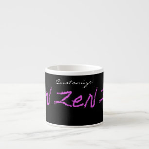 zen calligraphy Thunder_Cove pink/black Espresso Cup