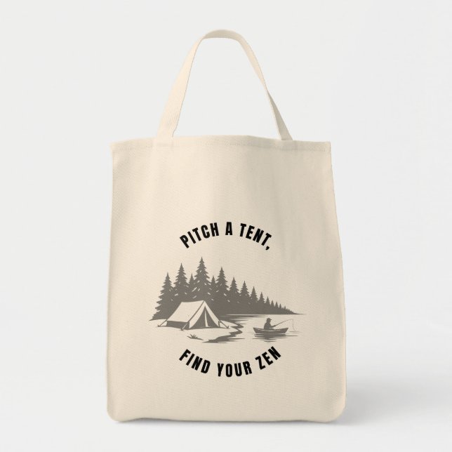 Zen Camper Badge Tote Bag (Front)