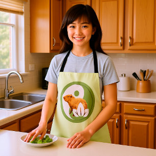 Zen Capybara Yin Yang Apron
