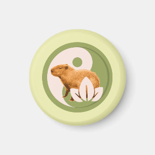 Zen Capybara Yin Yang Magnet