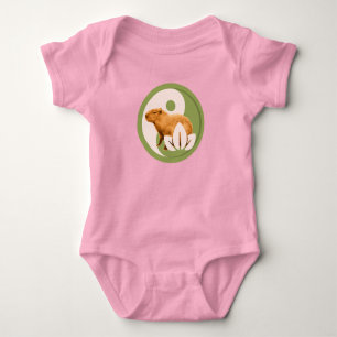 Zen Capybara Yin Yang Peaceful Nature Baby Bodysuit