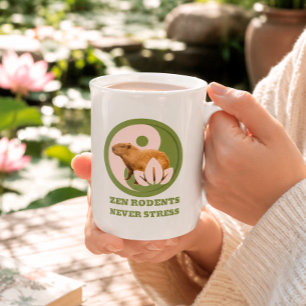 Zen Capybara Yin Yang Peaceful Nature Bone China Mug