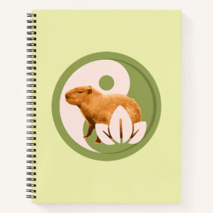 Zen Capybara Yin Yang Peaceful Nature Notebook