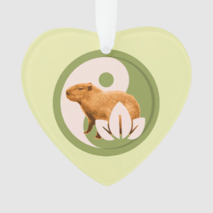 Zen Capybara Yin Yang Peaceful Nature Ornament