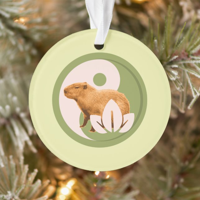 Zen Capybara Yin Yang Peaceful Nature Ornament (Tree)