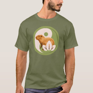 Zen Capybara Yin Yang Peaceful Nature T-Shirt