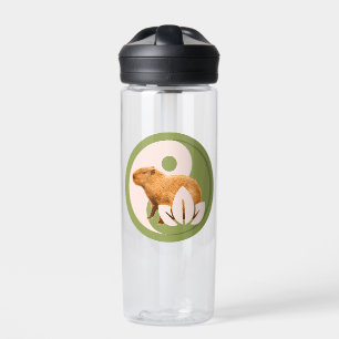 Zen Capybara Yin Yang Peaceful Nature Water Bottle