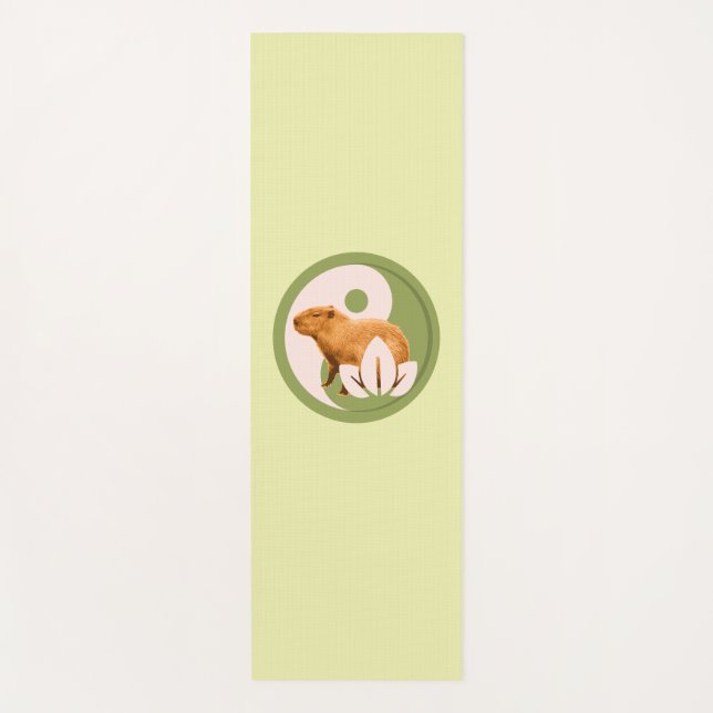 Zen Capybara Yin Yang Yoga Mat (Front)