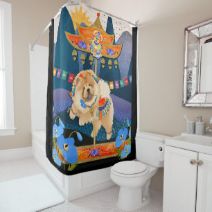 ZEN CARNIVAL  Chow -shower curtain