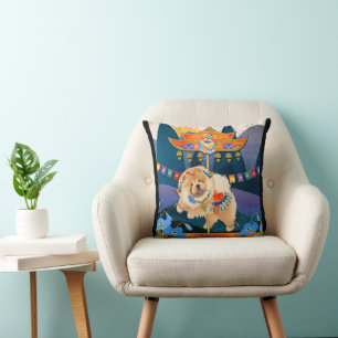 ZEN CARNIVAL  Chow throw pillow