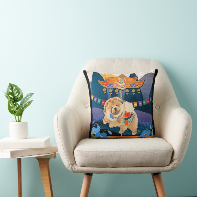 ZEN CARNIVAL  Chow throw pillow (Chair)