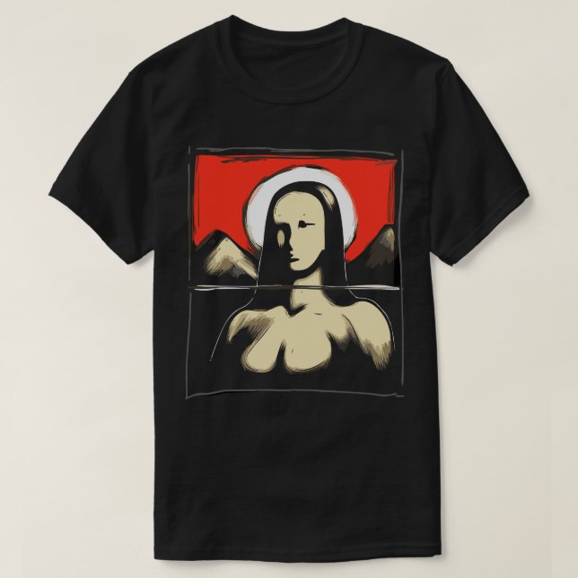 zen cartoons japan mona art lisa T-Shirt (Design Front)