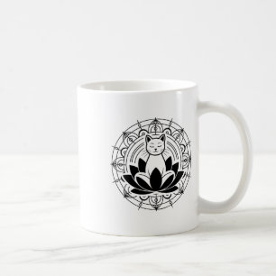 Zen Cat Lotus Flower Yoga Mindfulness Meditation T Coffee Mug