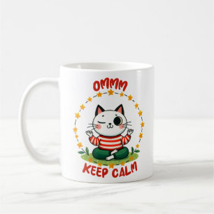 Zen Cat Meditation Coffee Mug