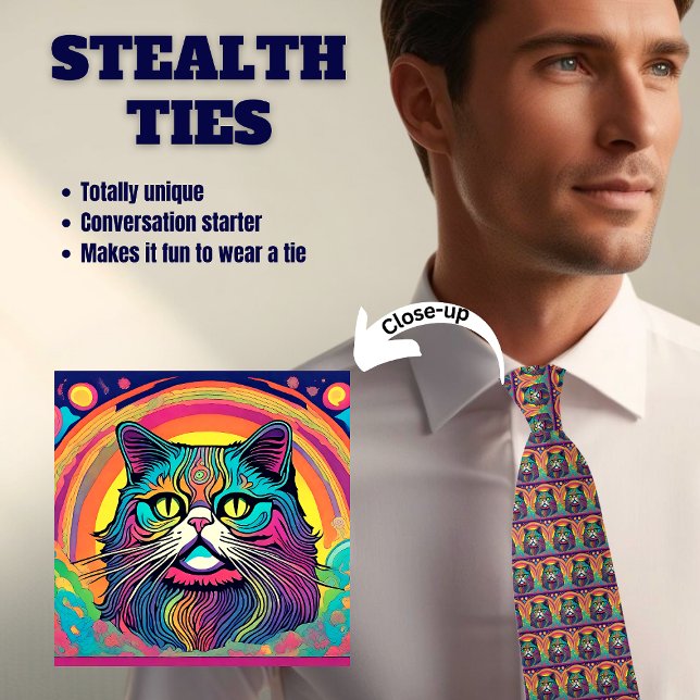 Zen Cat Stealth Novelty Tie (Creator Uploaded)
