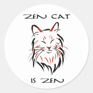 Zen Cat - sticker