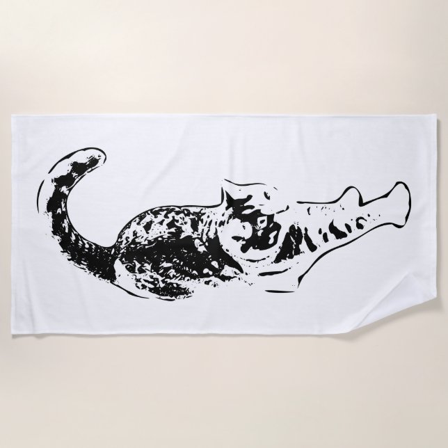 Zen Cat Vibes Beach Towel (Front)