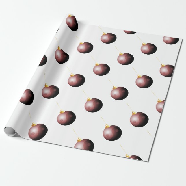 Zen Christmas Designs Wrapping Paper (Unrolled)