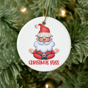 Zen Christmas Santa Ornament