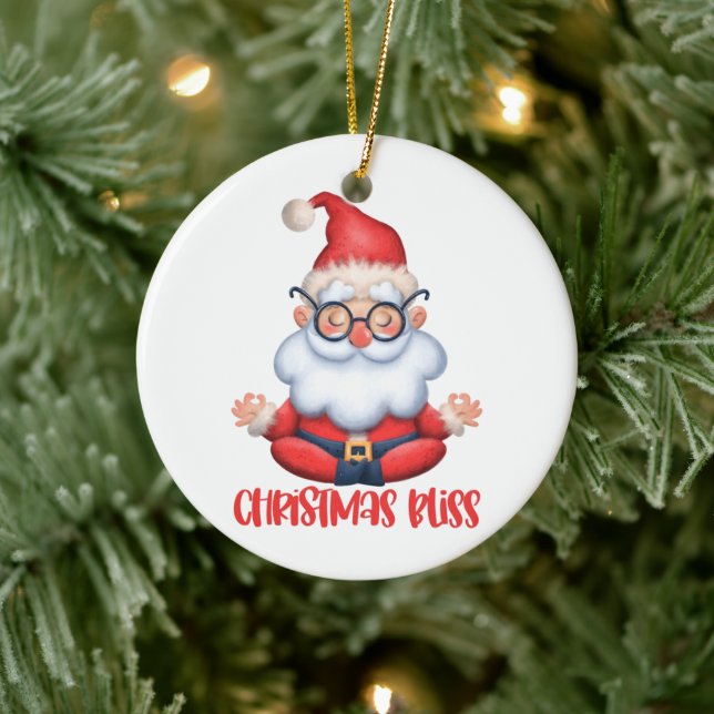 Zen Christmas Santa Ornament (Tree)