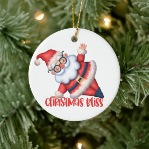 Zen Christmas Santa Ornament