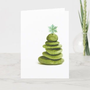 Zen Christmas Tree Holiday Card